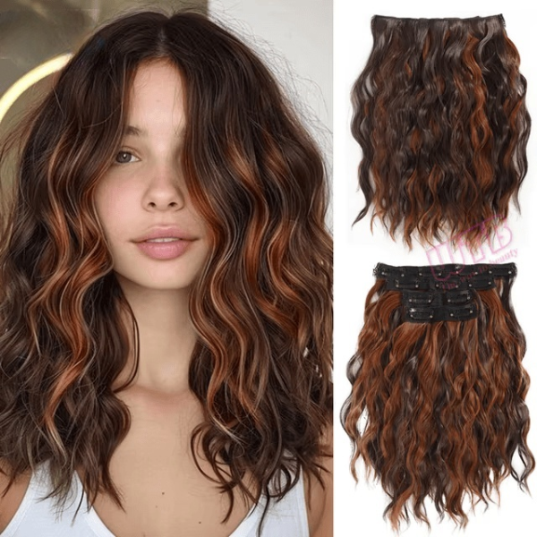 12" Wavy Curly Clip-ins (4pcs) My Store