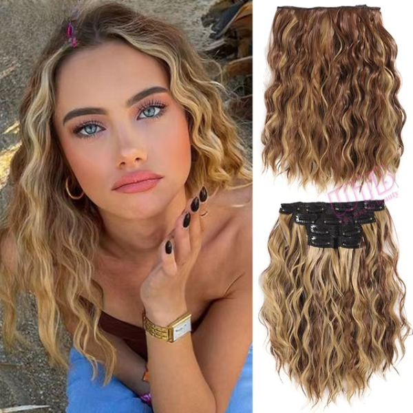 12" Wavy Curly Clip-ins (4pcs) My Store