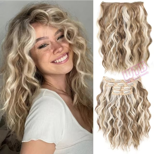 12" Wavy Curly Clip-ins (4pcs) My Store