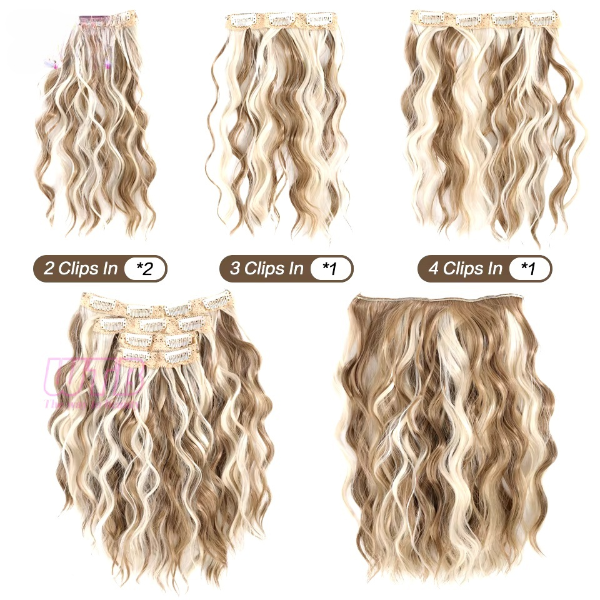 12" Wavy Curly Clip-ins (4pcs) My Store