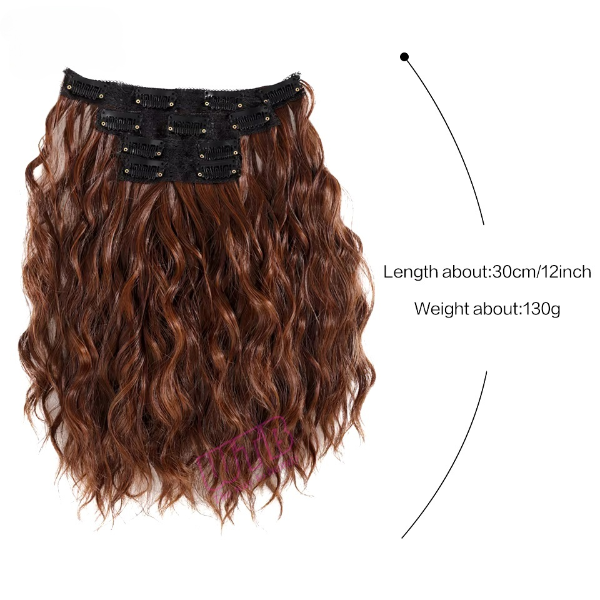 12" Wavy Curly Clip-ins (4pcs) My Store