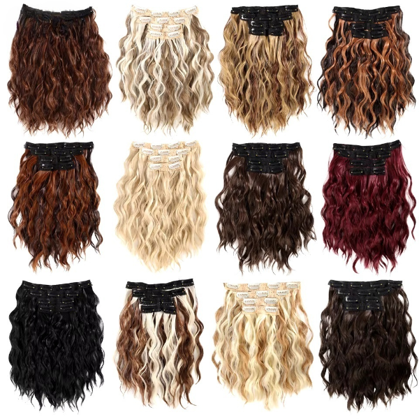 12" Wavy Curly Clip-ins (4pcs) My Store