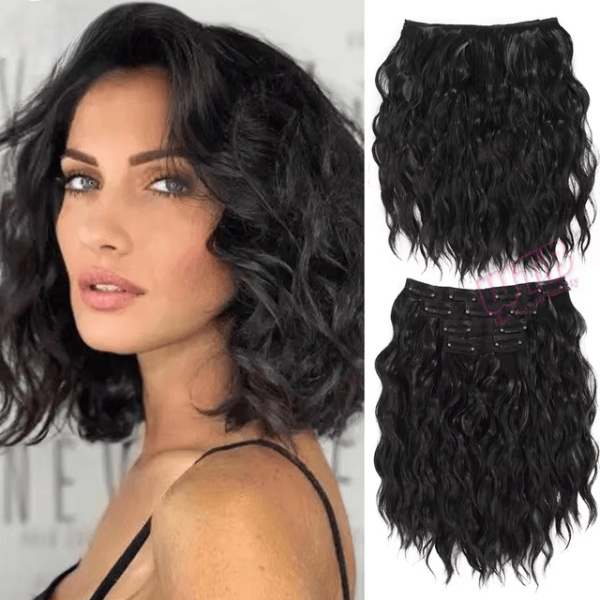 12" Wavy Curly Clip-ins (4pcs) My Store