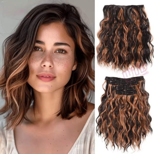 12" Wavy Curly Clip-ins (4pcs) My Store