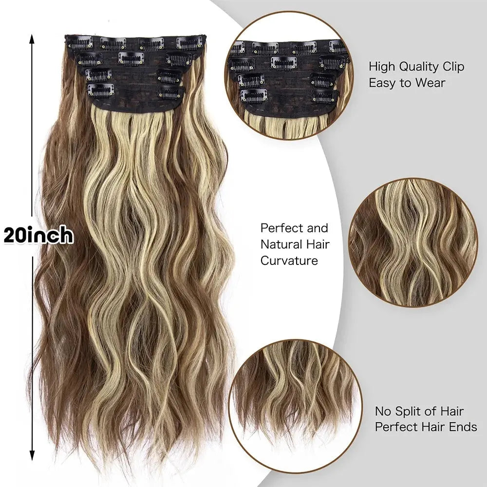 20" Wavy Ombre Clip-ins (4pcs) My Store