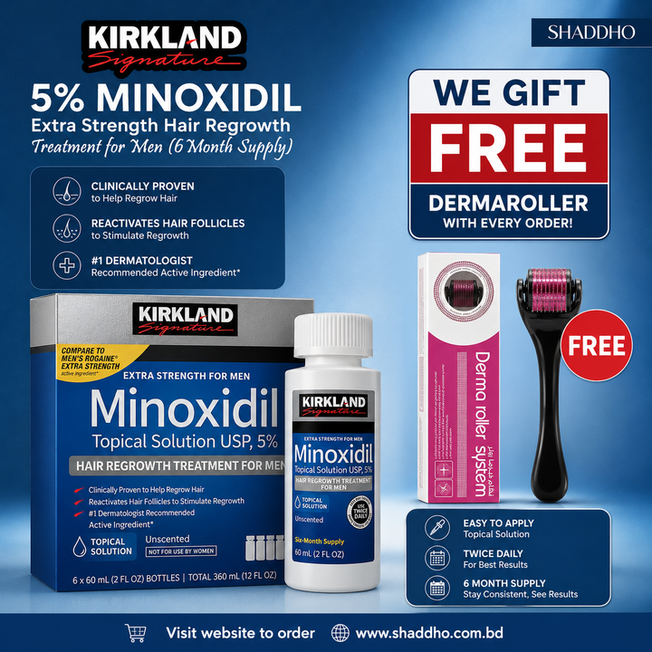 Kirkland Minoxidil 5% Hair Regrowth Treatment – 6 Month Supply 💧🔥