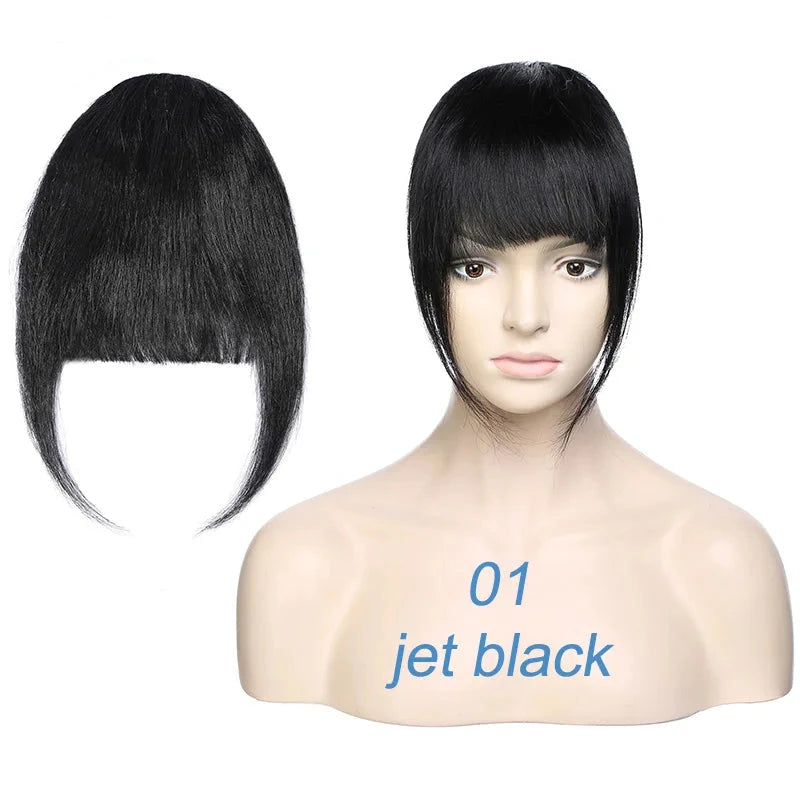 Clip-In Real Human Hair Side Bangs – 2PCS Set Straight Fringe My Store