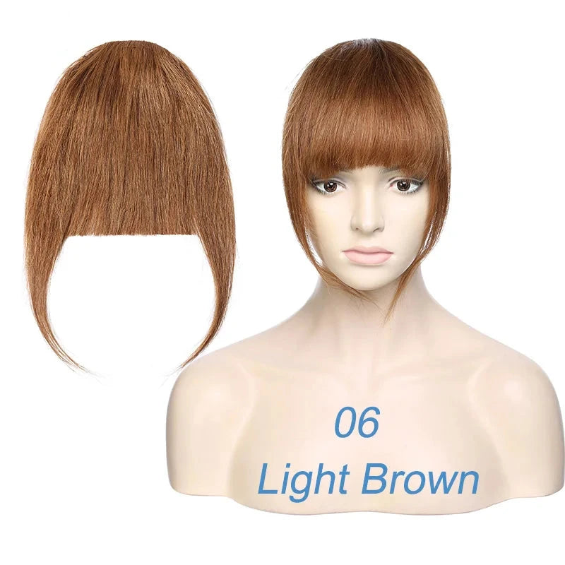 Clip-In Real Human Hair Side Bangs – 2PCS Set Straight Fringe My Store