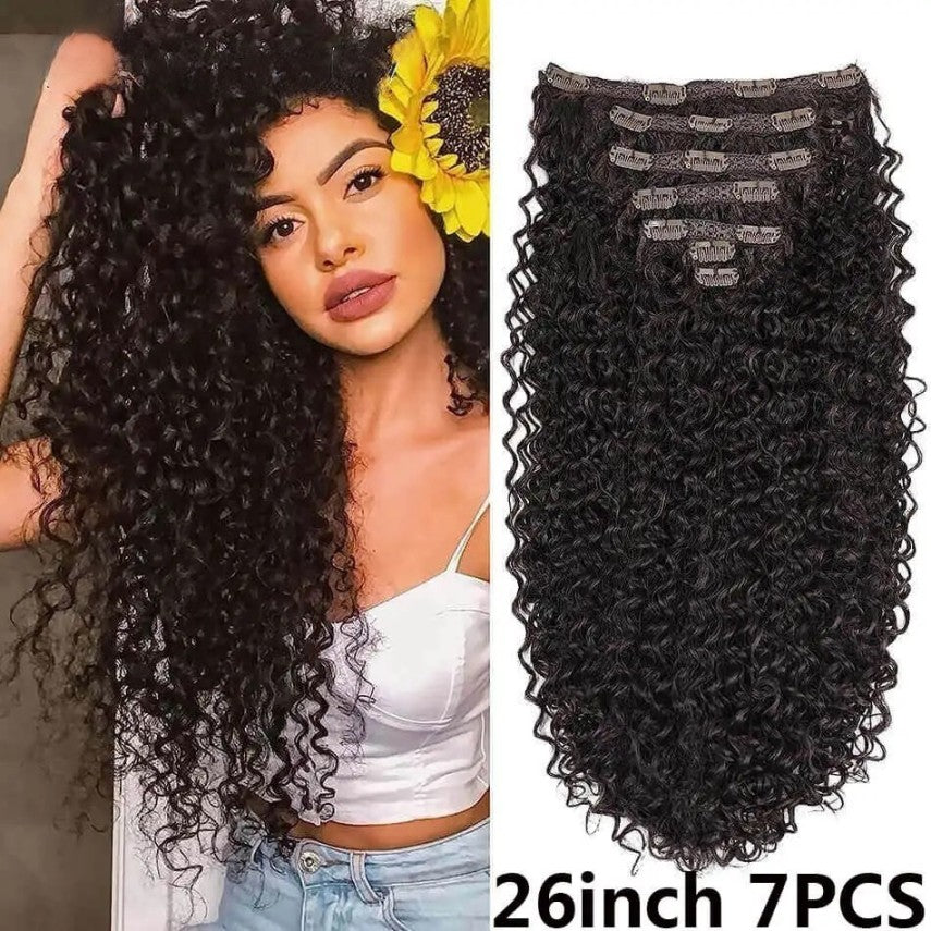 28" Kinky Curly Water Wave Clip-ins (4pcs) My Store