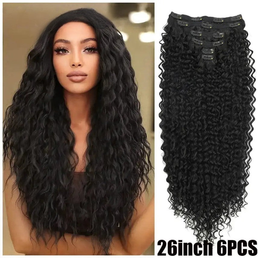 28" Kinky Curly Water Wave Clip-ins (4pcs) My Store