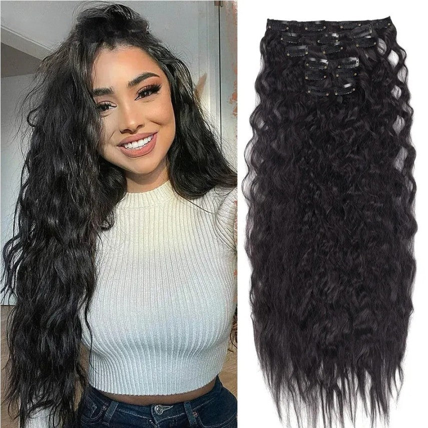 28" Kinky Curly Water Wave Clip-ins (4pcs) My Store