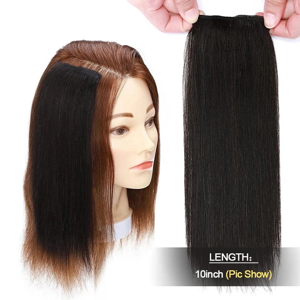 1 Pcs Invisible Clip-In Human Hair Volume Pads – 100% Remy One Piece with 2 Clips My Store