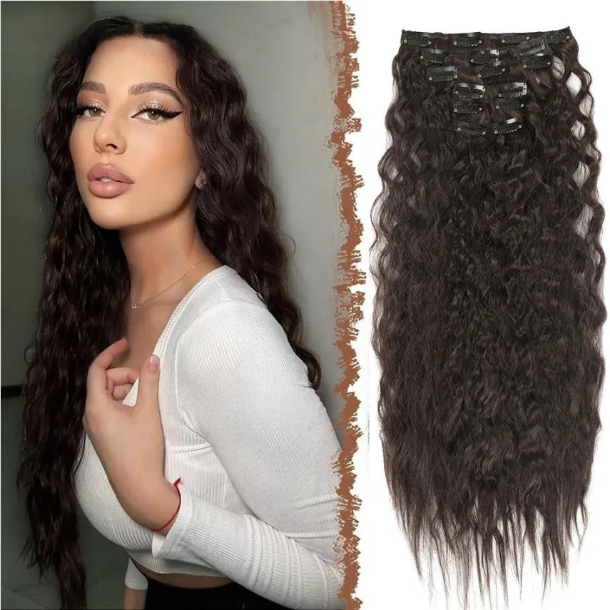 28" Kinky Curly Water Wave Clip-ins (4pcs) My Store