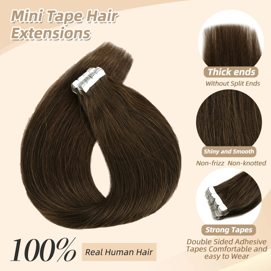 Straight Black/Brown Tape-ins (12"-28") My Store