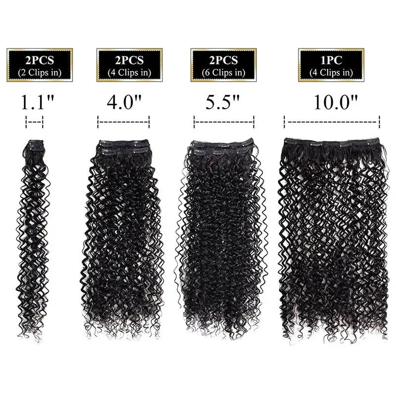 20" Kinky Curly Clip-ins (7pcs) My Store