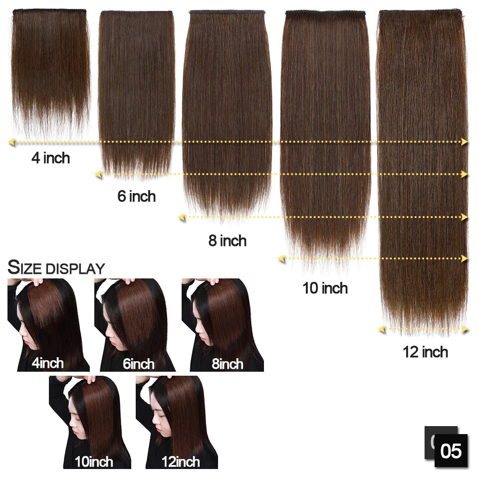 1 Pcs Invisible Clip-In Human Hair Volume Pads – 100% Remy One Piece with 2 Clips My Store