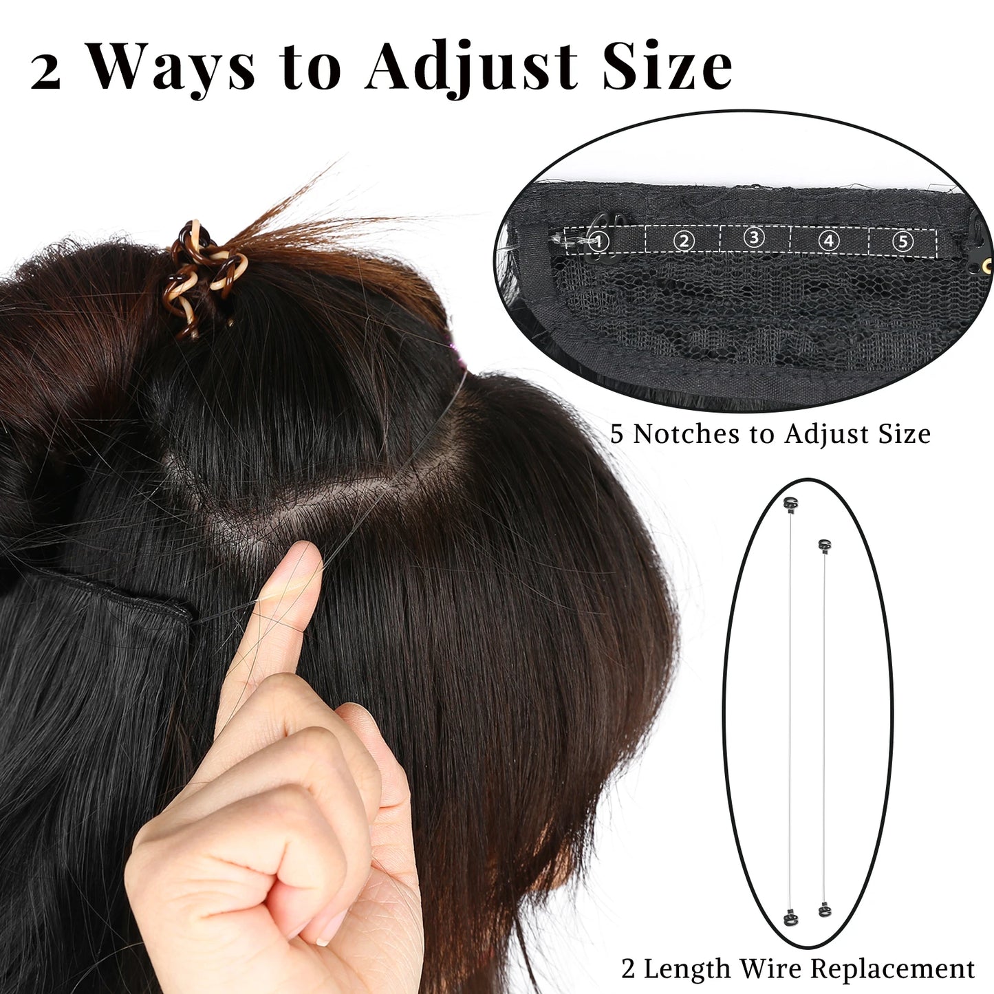 Invisible Wavy Fish Line Hair Extensions with Clips My Store