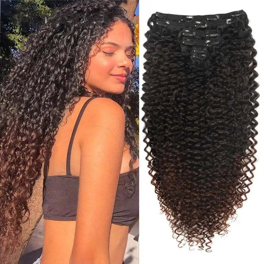 28" Kinky Curly Water Wave Clip-ins (4pcs) My Store