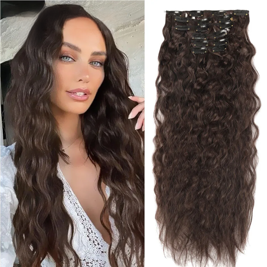 28" Kinky Curly Water Wave Clip-ins (4pcs) My Store