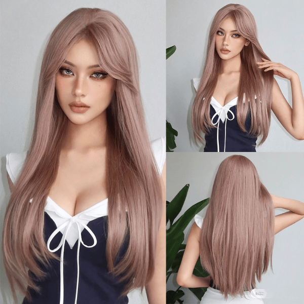 Long Straight Black Cosplay Wig with Bangs My Store