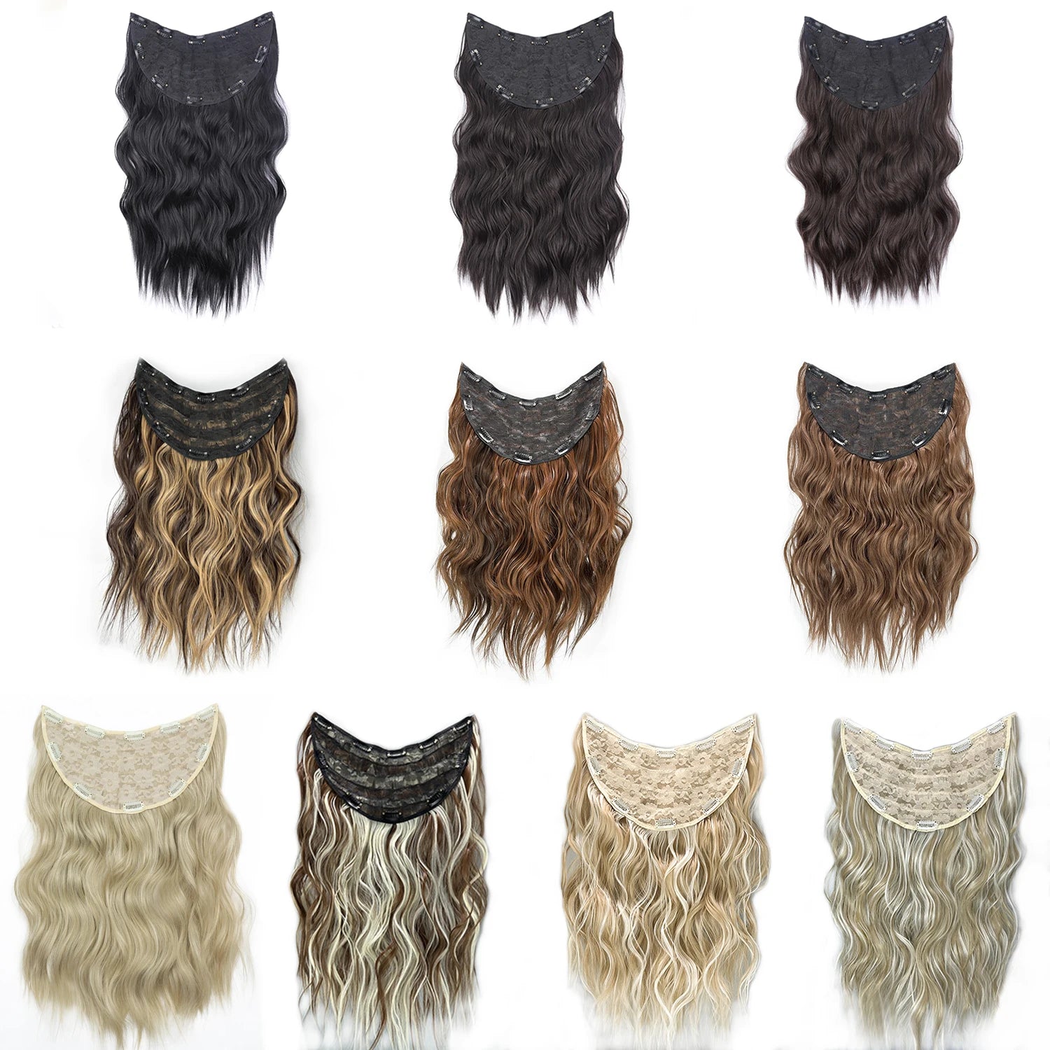 22" U-Shaped Blonde/Brown Clip-ins (10pcs) My Store