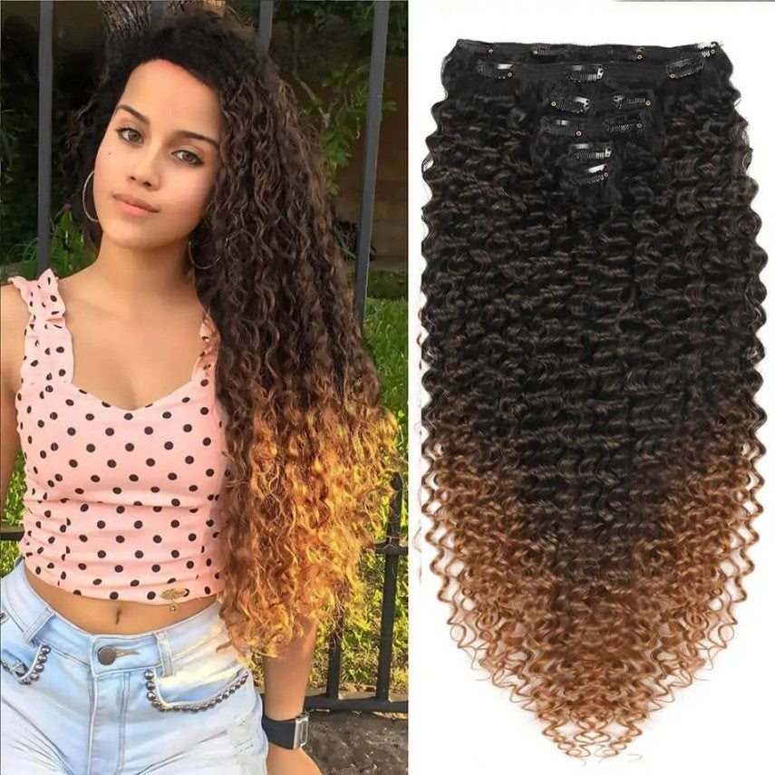 28" Kinky Curly Water Wave Clip-ins (4pcs) My Store