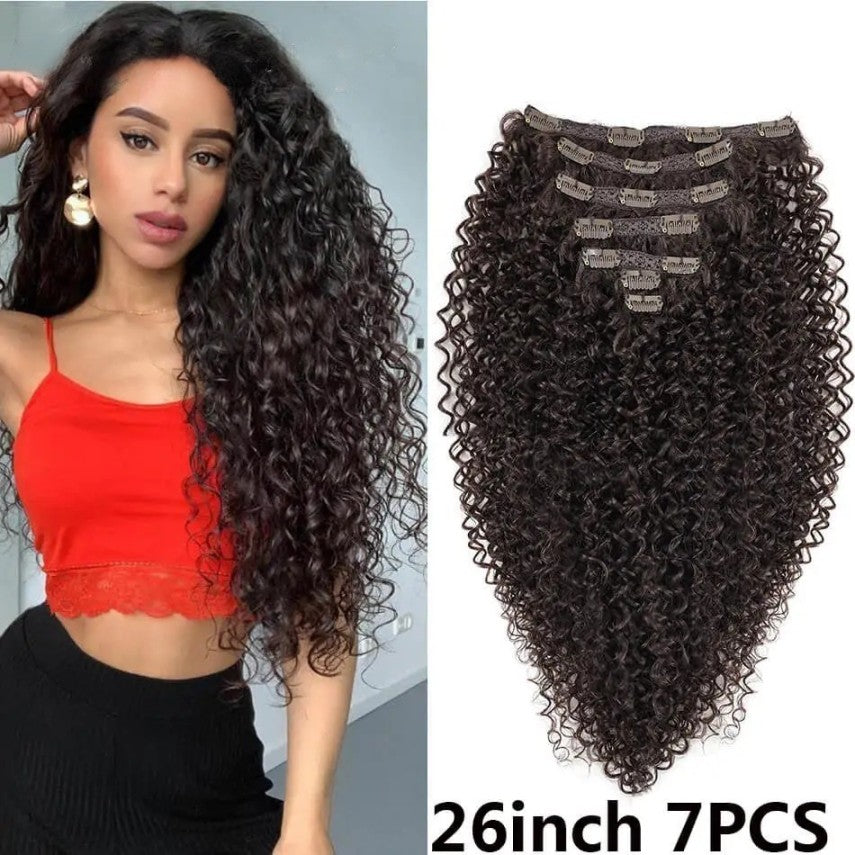 28" Kinky Curly Water Wave Clip-ins (4pcs) My Store